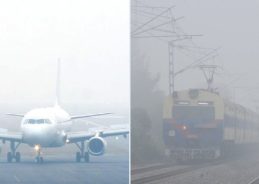 দিল্লী সহ জাতীয় রাজধানী অঞ্চলে ঘন কুয়াশার কারণে আজ বিমান ও ট্রেন চলাচলে ব্যাপক বিঘ্ন ঘটেছে।