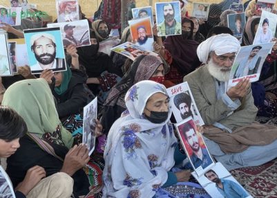 Manchester protest  against enforced disappearance of women in Balochistan by Pak security forces