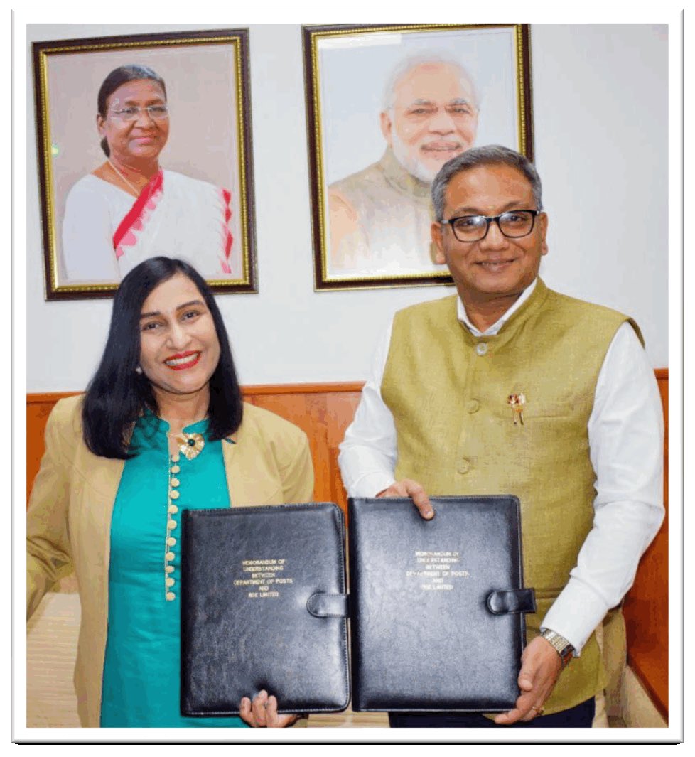 संचार मंत्रालय और बीएसई ने डाक कर्मचारियों को म्यूचुअल फंड वितरक के रूप में प्रमाणित करने के लिए एमओयू पर हस्ताक्षर किए