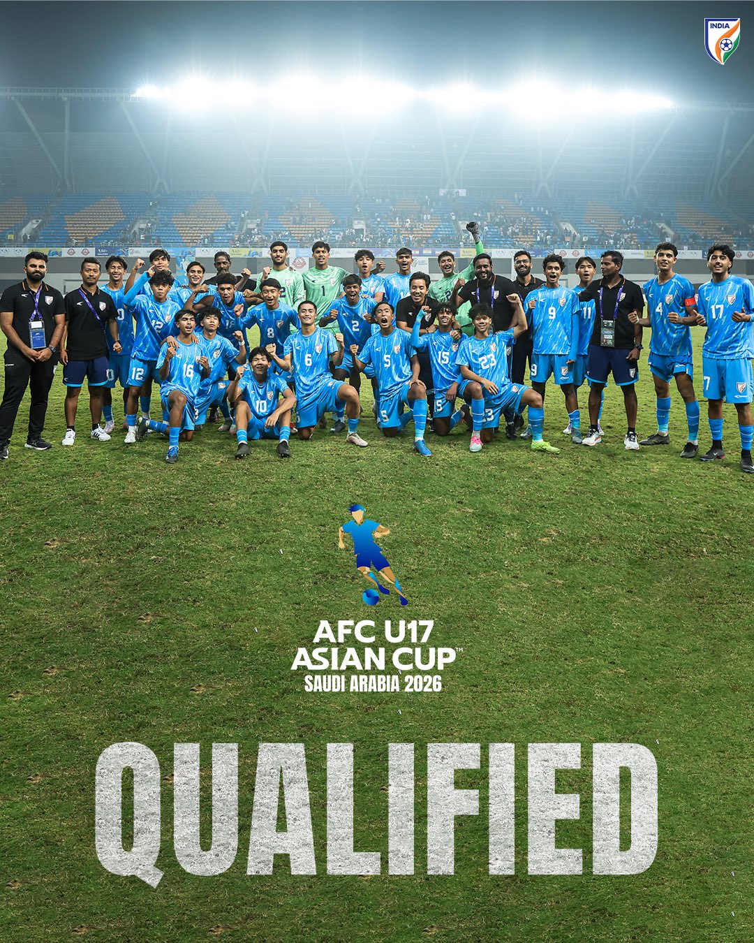 India qualifies for AFC U-17 Asian Cup 2026