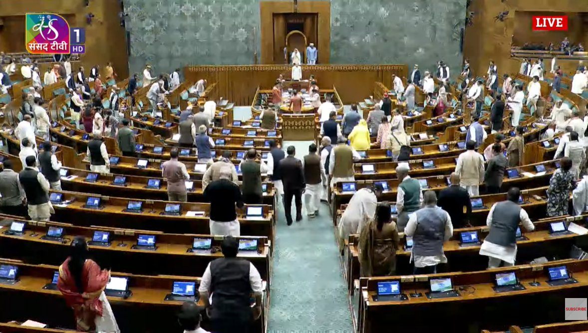 Winter Session of Parliament begins; Lok Sabha adjourned till 2 PM following opposition uproar on various issues