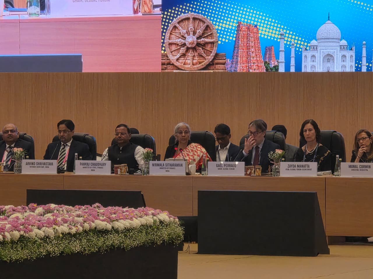 वित्त मंत्री निर्मला सीतारामन ने नई दिल्ली में ग्लोबल फोरम की 18वीं पूर्ण बैठक को संबोधित किया