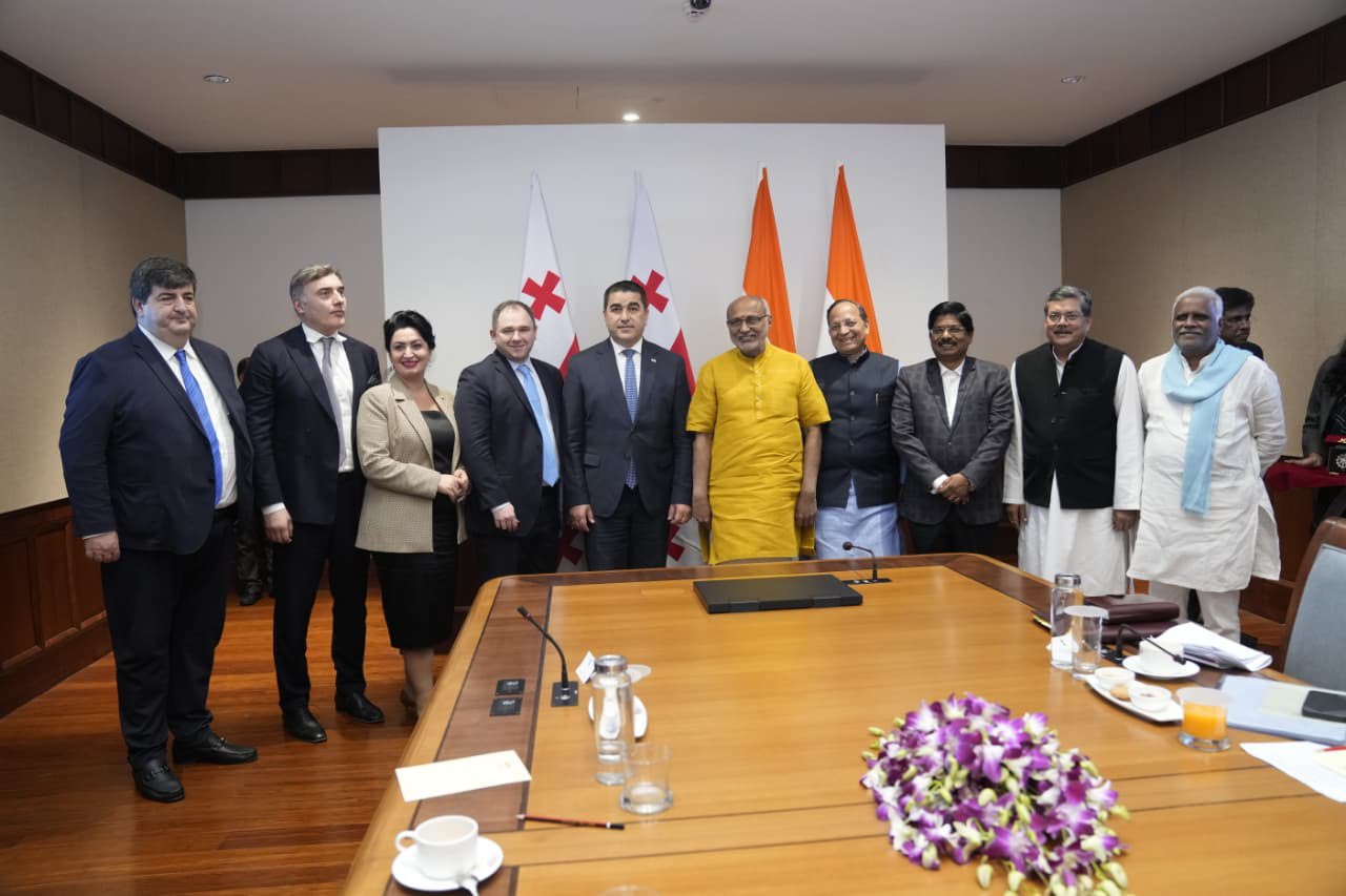 जॉर्जिया के संसदीय प्रतिनिधिमंडल उपराष्ट्रपति सी. पी. राधाकृष्णन से की मुलाकात