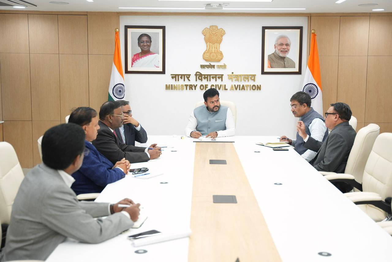 DGCA holds review meeting with Civil Aviation Minister Ram Mohan Naidu & senior officials from the ministry