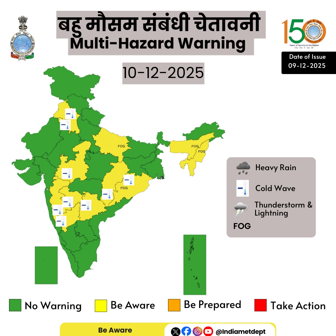 IMD forecasts cold wave conditions for the next two days