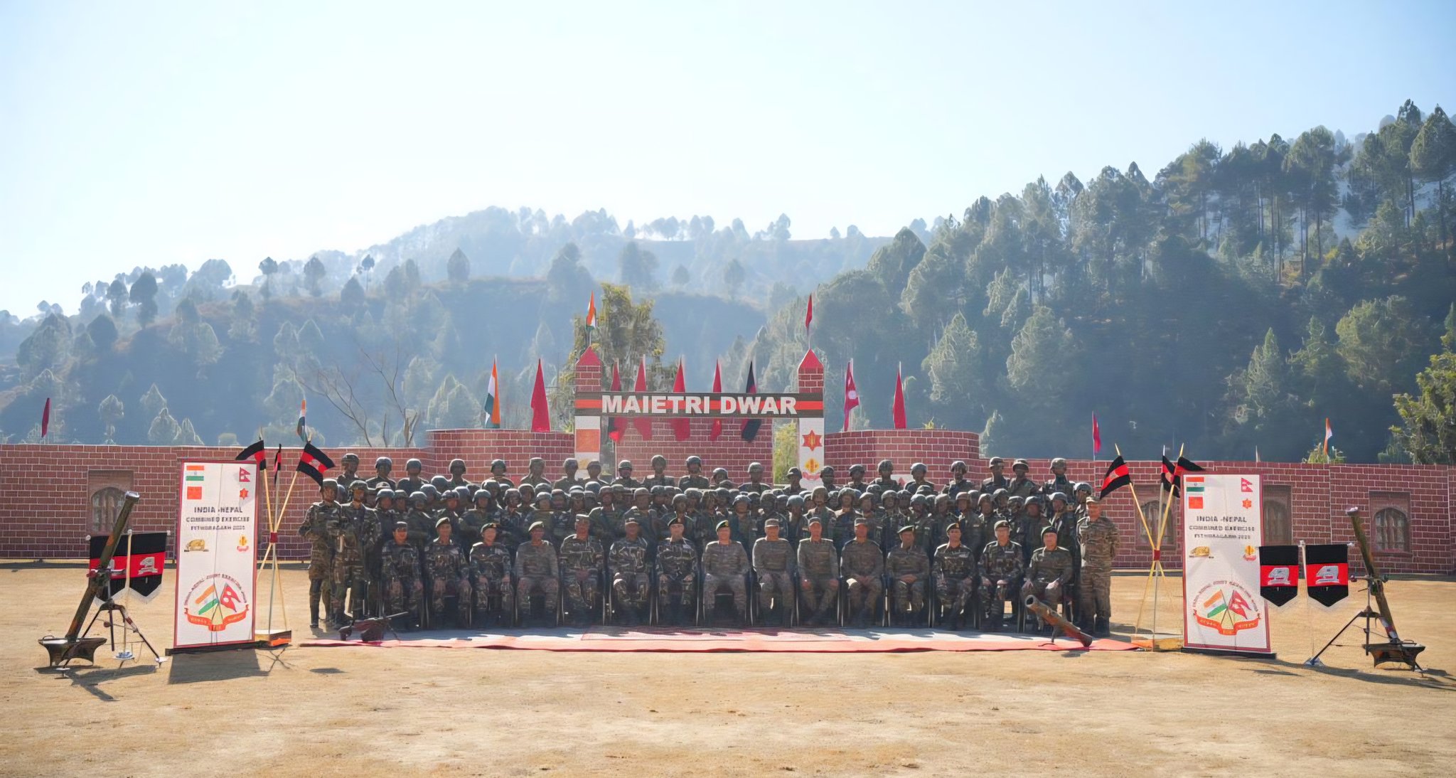 भारतीय और नेपाल की सेनाओं ने सूर्यकिरण अभ्यास के तहत दो दिन का बटालियन-स्तरीय सत्यापन अभ्यास आयोजित किया