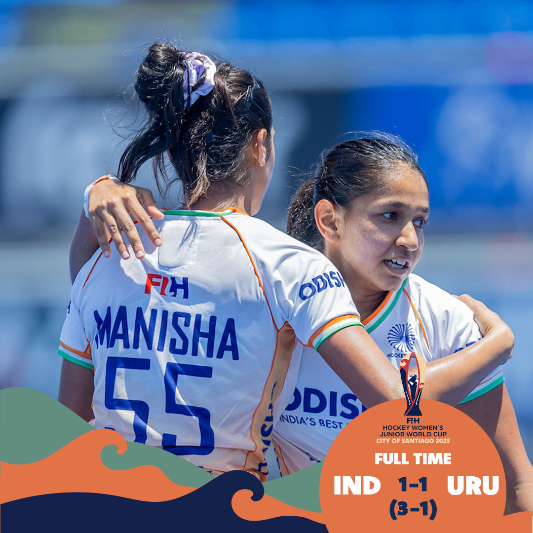 Junior Women’s World Cup: India beat Uruguay in shootout after 1-1 draw