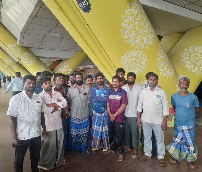 33 Indian fishermen released from Sri Lankan prisons