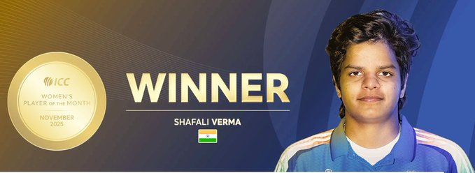 भारताची सलामीवीर शेफाली वर्माचा गौरव