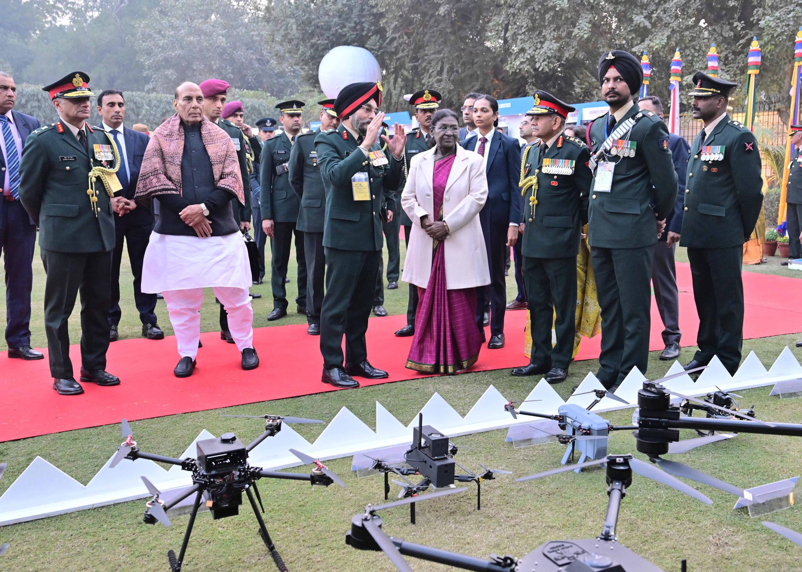 President attends an ‘At-Home’ reception on the eve of Vijay Diwas