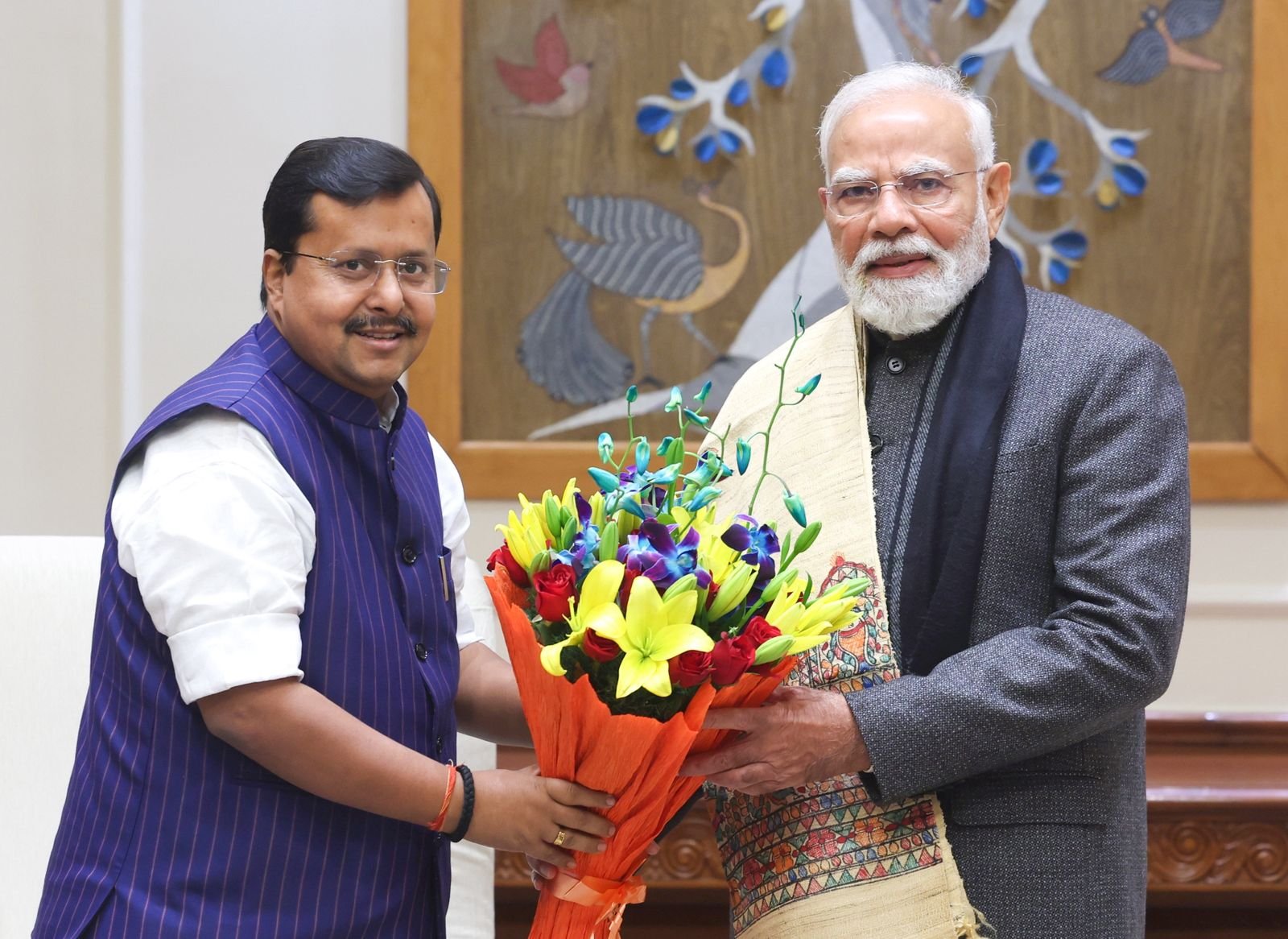 PM Modi Meets BJP National Working President Nitin Nabin