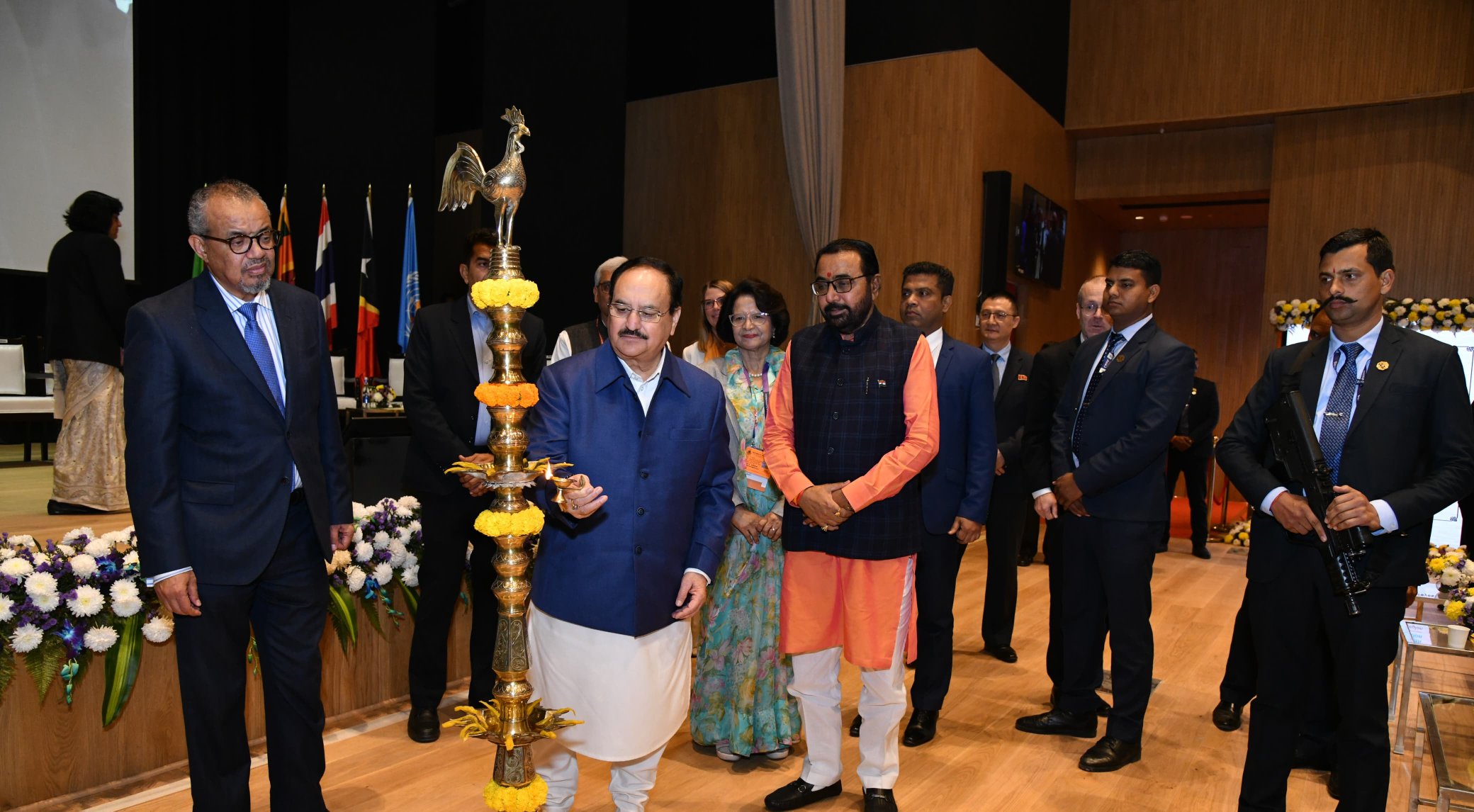 केंद्रीय मंत्री जेपी नड्डा ने नई दिल्ली में डब्ल्यूएचओ के नवनिर्मित दक्षिण पूर्व एशिया क्षेत्रीय कार्यालय का दौरा किया