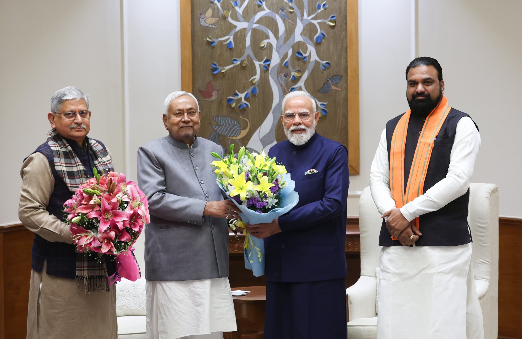 بہار کے وزیراعلیٰ نتیش کمار نے نئی دلّی میں وزیراعظم نریندر مودی کے ساتھ میٹنگ کی