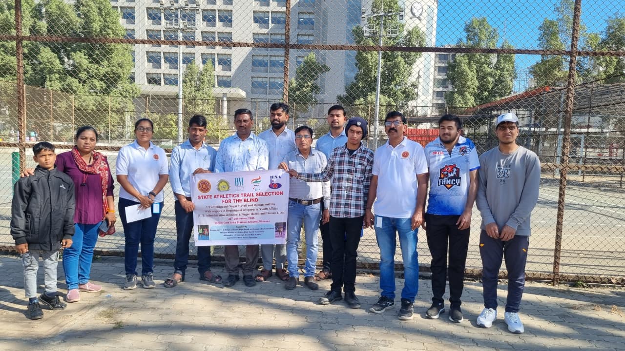 કેન્દ્રશાસિત પ્રદેશ દાદરા નગર હવેલીના સેલવાસ ખાતે દિવ્યાંગ રમતવીરો માટે રાજ્યકક્ષાની એથ્લેટિક્સ ટ્રાયલ સિલેકશન ફોર ધ બ્લાઈન્ડ એન્ડ સેરેબ્રલ પાલ્સીની સ્પર્ધા યોજાઈ.