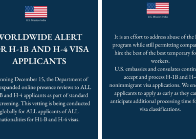 US expands online presence reviews for H-1B and H-4 visa applicants worldwide