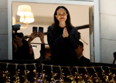 María Corina Machado’s daughter accepts Nobel Peace Prize on her behalf amid leader’s brief public return