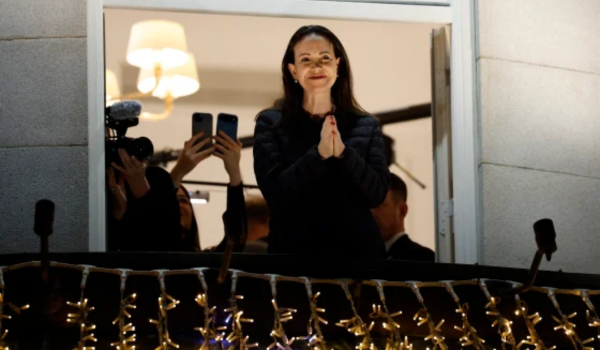 María Corina Machado’s daughter accepts Nobel Peace Prize on her behalf amid leader’s brief public return