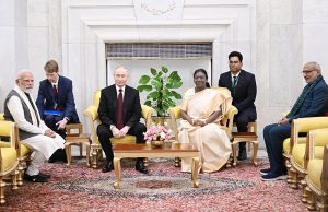President Droupadi Murmu hosts Russian President Vladimir Putin at Rashtrapati Bhavan