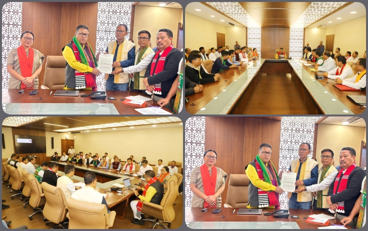 ৬টা জনগোষ্ঠীৰ জনজাতিকৰণ সন্দৰ্ভত দাখিল কৰা প্ৰতিবেদনক লৈ সমন্বয়ৰক্ষী সমিতিৰ দিছপুৰৰ জনতা ভৱনত মন্ত্ৰীগোটৰ অধ্যক্ষ ডা০ ৰণোজ পেগুৰ সৈতে আলোচনা