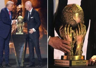 US President Donald Trump receives FIFA Peace Prize