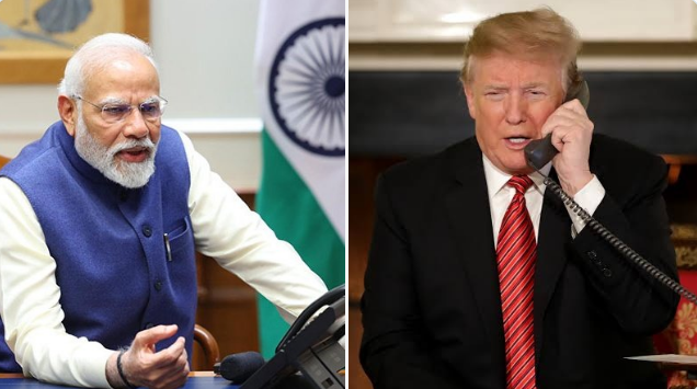 प्रधानमंत्री मोदी आणि अमेरिकेचे राष्ट्राध्यक्ष ट्रम्प यांच्यात चर्चा