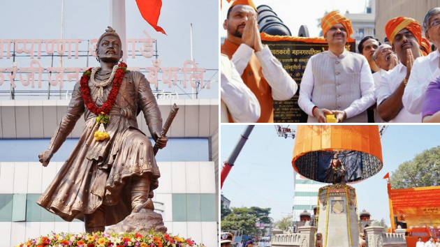 इचलकरंजी इथं छत्रपती संभाजी महाराजांच्या पुतळ्याचं मुख्यमंत्र्यांच्या हस्ते अनावरण