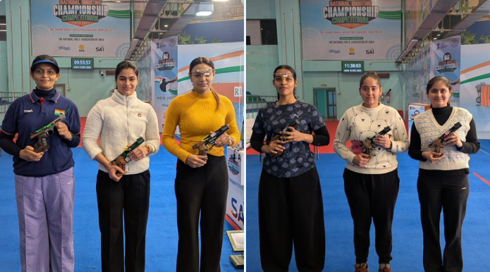 ६८ व्या राष्ट्रीय नेमबाजी अजिंक्यपद स्पर्धेत मनू भाकर आणि सिमरनप्रीत कौर ब्रार यांना सुवर्णपदक