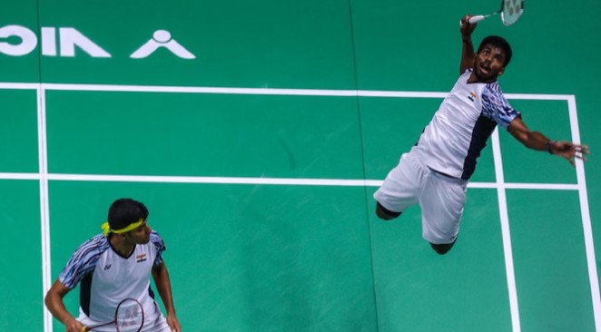 বিশ্ব বেডমিণ্টন ট্যুৰ ফাইনেল ২০২৫ত ভাৰতৰ সাত্বিকছাইৰাজ ৰেনকিৰেড্ডী আৰু ছিৰাগ ছেট্টীৰ যুটীটোৱে ব্ৰঞ্জৰ পদক লাভ