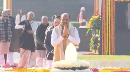 लोकसभा अध्यक्ष ओम बिरला ने मालवीय और अटल बिहारी वाजपेयी की जयंती पर नई दिल्ली में अर्पित की पुष्पांजलि