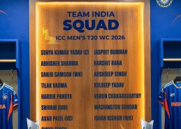 BCCI announces 15-member squad for ICC T20 World Cup 2026