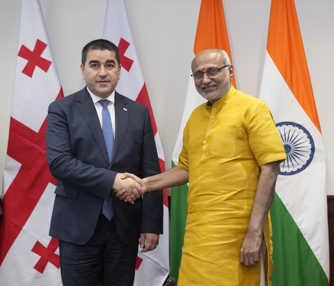 VP Radhakrishnan held discussions with Chairman of Georgian Parliament, Shalva Papuashvili