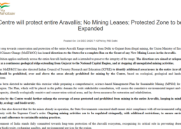 Centre issues direction to States for complete ban on grant of any new mining leases in Aravali range
