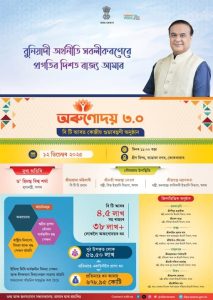 বি টি আৰত আজি অৰুণোদয় আঁচনিৰ তৃতীয় পৰ্যায়ৰ শুভাৰম্ভণি অনুষ্ঠান