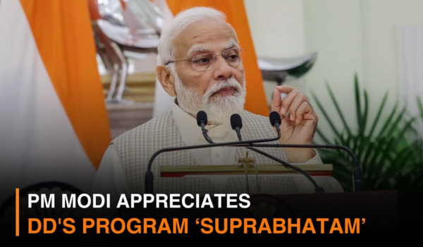 PM Modi notes the regular use of Sanskrit in Doordarshan’s Suprabhatam programme