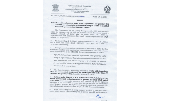 GRAP Stage-IV restrictions revoked in NCR with immediate effect