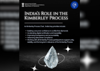 India Takes Over as Vice Chair of Kimberley Process from Today