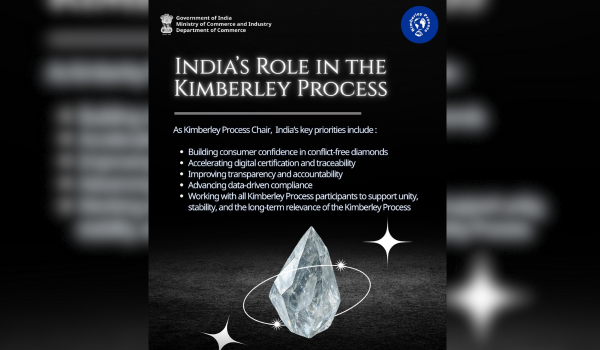 India Takes Over as Vice Chair of Kimberley Process from Today