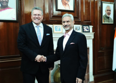 EAM Dr S Jaishankar meets EU Trade Commissioner Maroš Šefčovič in New Delhi
