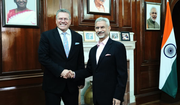 EAM Dr S Jaishankar meets EU Trade Commissioner Maroš Šefčovič in New Delhi