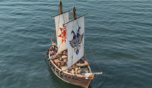 Indian Naval Sailing Vessel Kaundinya embarks on maiden overseas voyage from Porbandar to Muscat