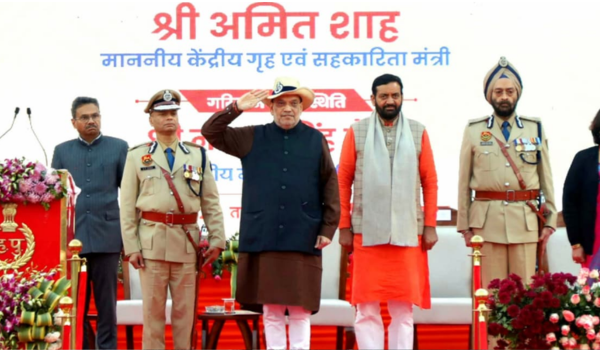 Home Minister Amit Shah takes salute at Haryana Police Passing out Parade