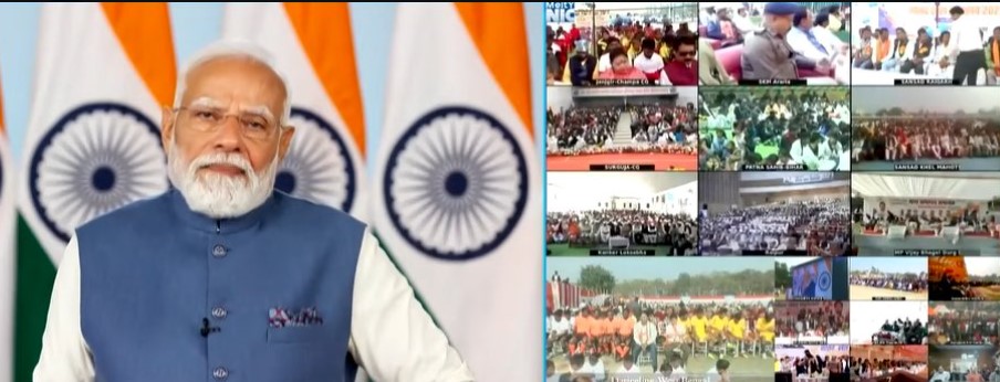 प्रधानमंत्री नरेंद्र मोदी यांचा खासदार क्रीडामहोत्सवातल्या खेळाडूंशी संवाद