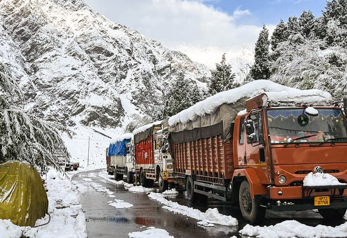 खराब मौसम और सर्दी के कारण लेह-मनाली राष्ट्रीय राजमार्ग-3 आज से बंद