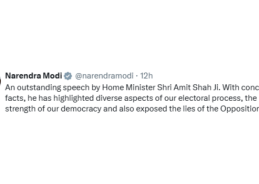 PM Modi lauds HM Amit Shah’s speech in Lok Sabha on Election Reform
