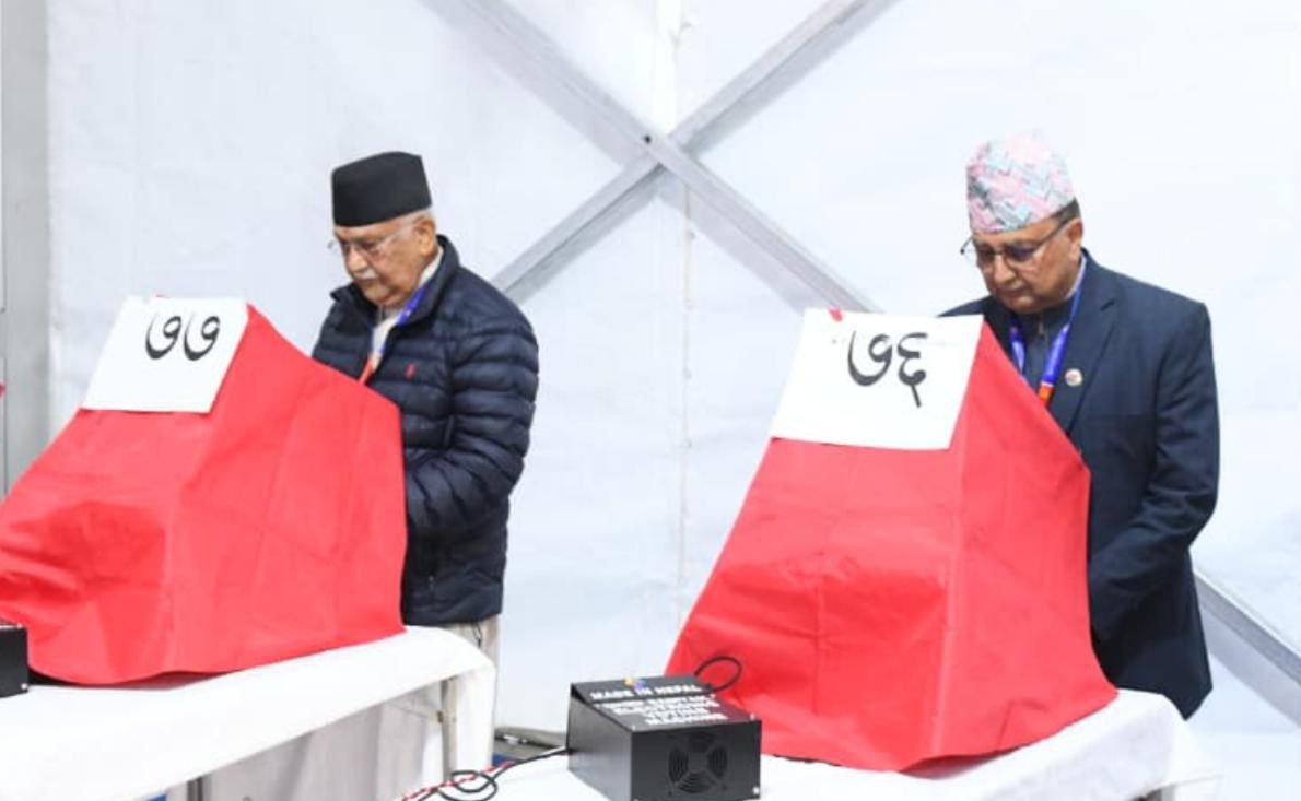 Voting Concludes for CPN-UML Leadership Election; Results Expected Thursday Morning