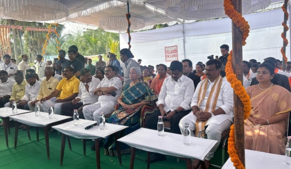 Union Finance Minister Nirmala Sitharaman visits PM Lanka village in Andhra Pradesh