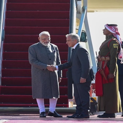 PM Modi Arrives in Jordan on first leg of his Three-Nation Tour