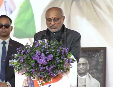 ઉપરાષ્ટ્રપતિ સી.પી. રાધાકૃષ્ણને યુનિટી માર્ચના સમાપન સમારોહમાં 2047 સુધીમાં વિકસિત ભારતના સ્વપ્નને પૂર્ણ કરવા યુવાઓને સાથે મળીને કામ કરવા હાકલ કરી