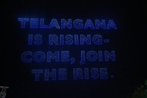 तेलंगाना राइजिंग ग्लोबल समिट: दूसरे दिन 3000 ड्रोन ने बनाया दुनिया का सबसे लंबा हवाई वाक्य