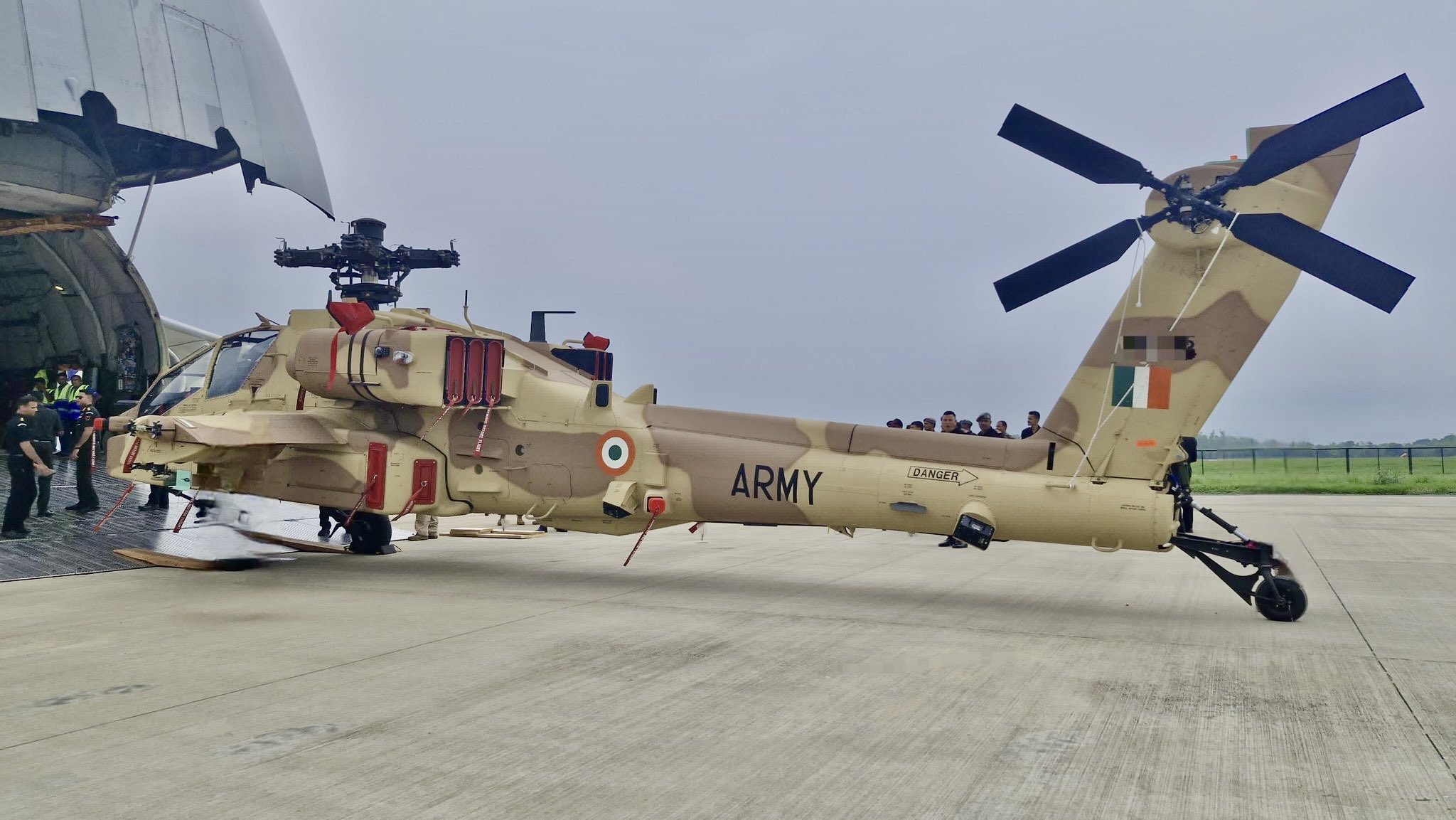 Indian Army receives three AH-64E Apache Helicopters from Boeing